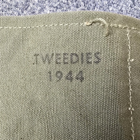 WWII 1944 USN Sea Bag Tweedies Canvas Duffel – Named M.‎ M. Lorenz – 36x20 - Picture 3 of 7
